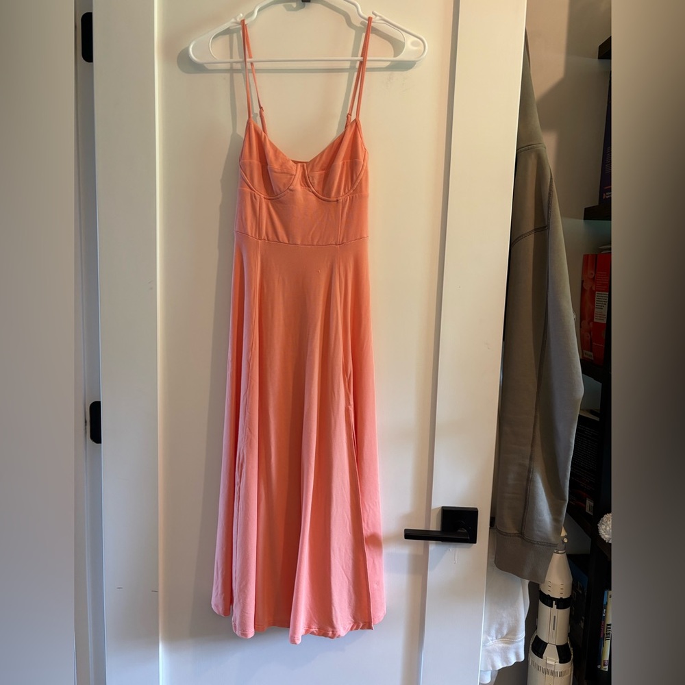 Aritzia Wilfred Peach Spaghetti Strap Dress Size XXS * Flawed*
